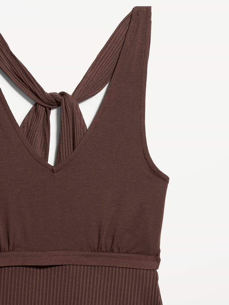 Image number 4 showing, Ribbed Loop-Back Halter Top
