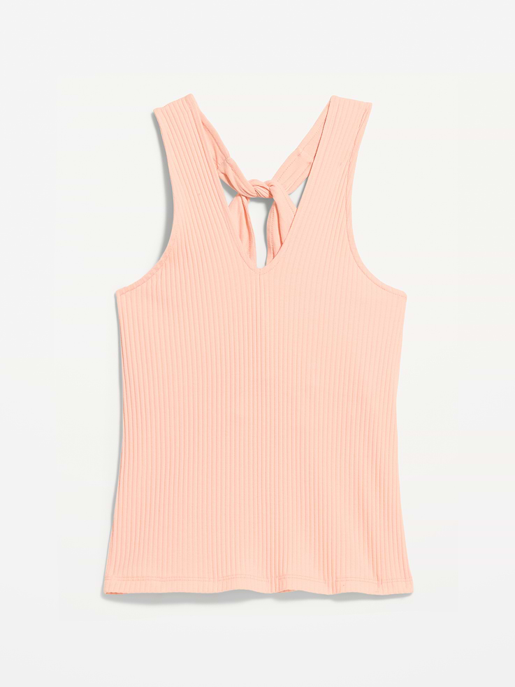 Image number 5 showing, Ribbed Loop-Back Halter Top