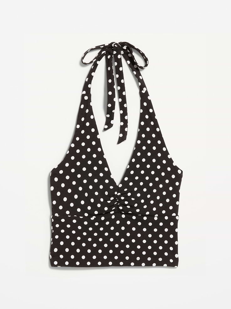 Image number 4 showing, Jersey Cinch-Front Halter Top
