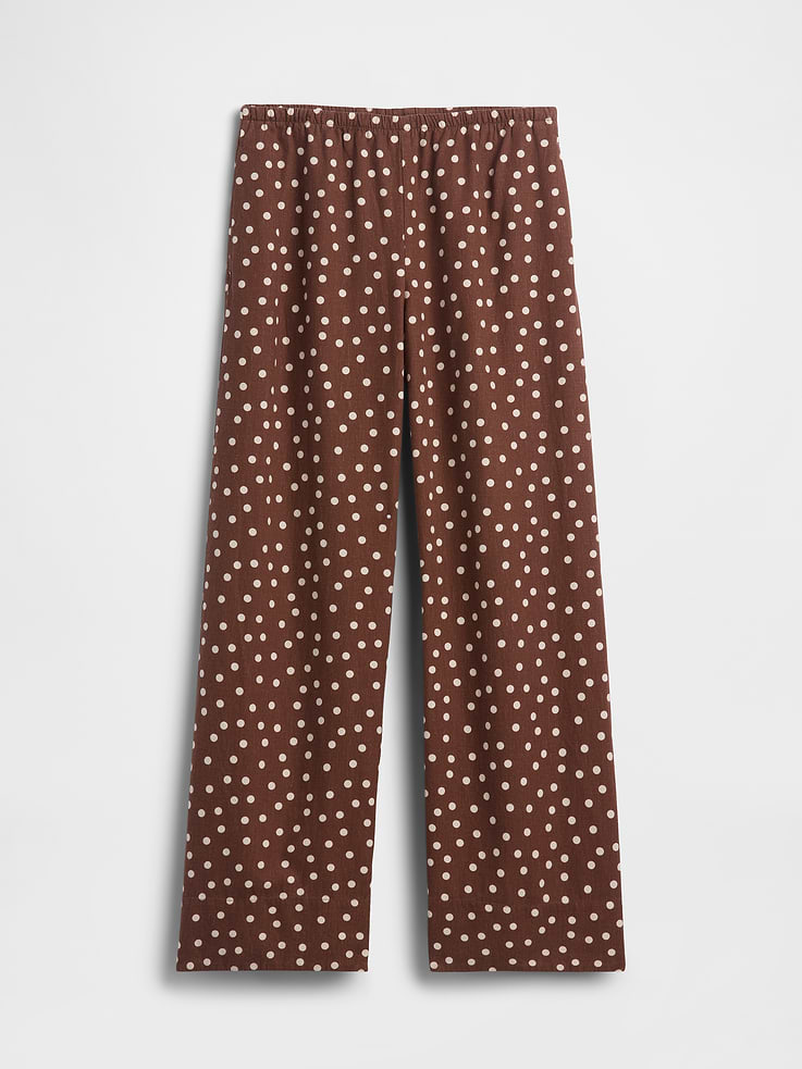 Image number 6 showing, Linen-Blend Easy Wide-Leg Pants