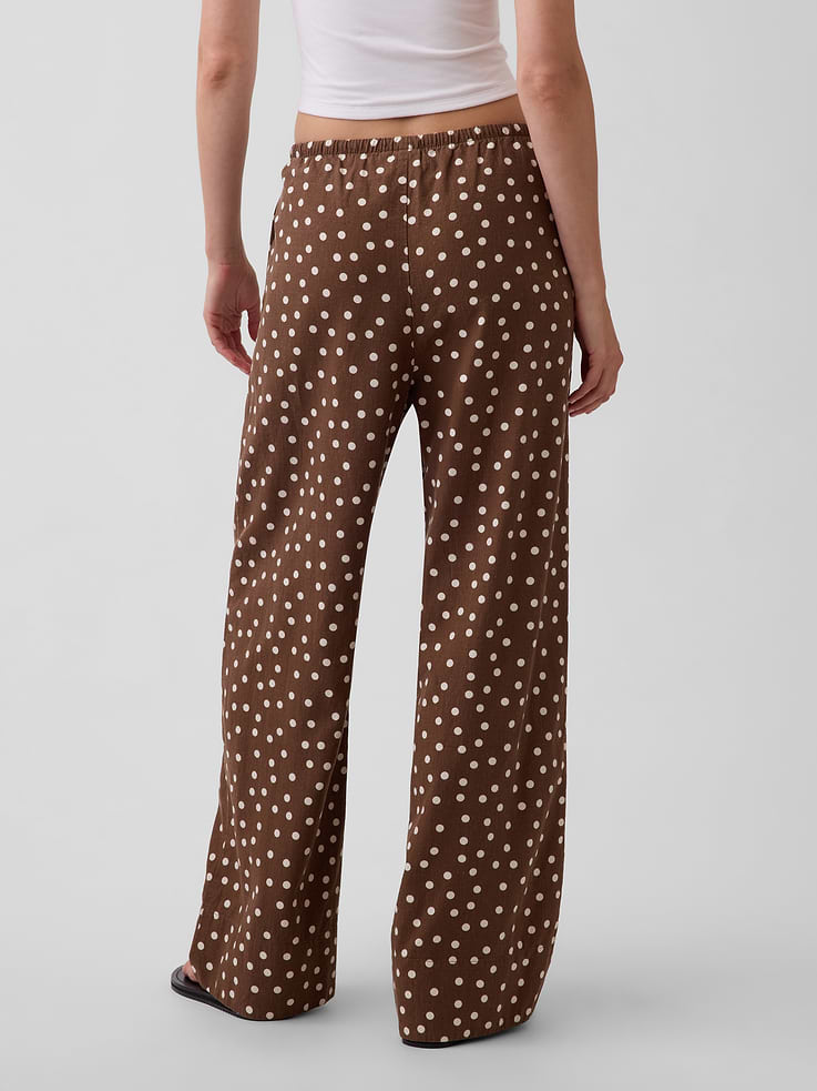 Image number 4 showing, Linen-Blend Easy Wide-Leg Pants