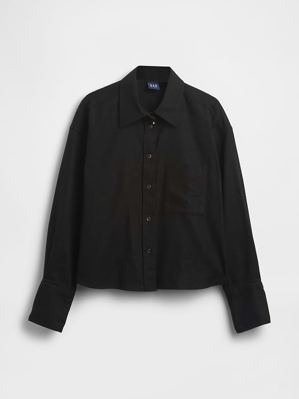 Linen-Cotton Oversized Shirt