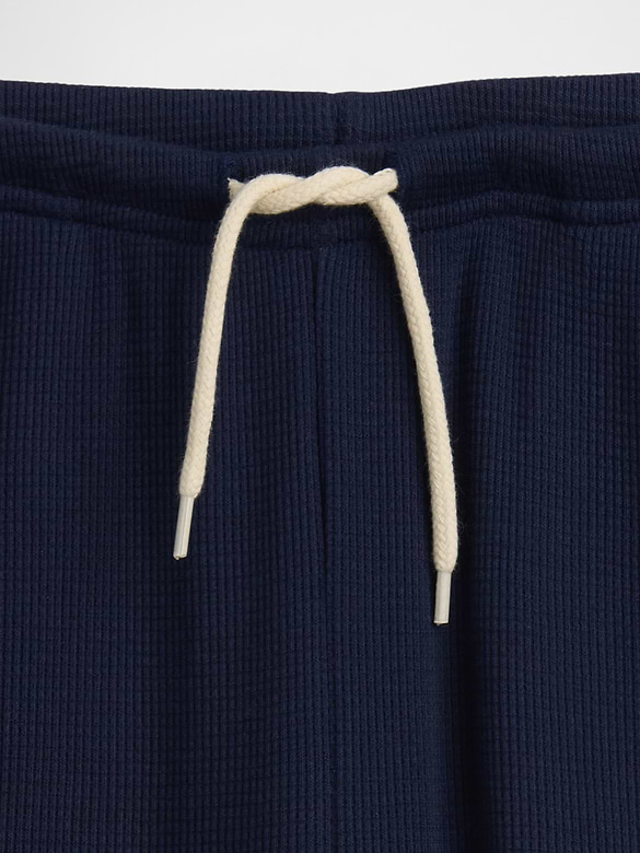 Kids Waffle Relaxed Easy Wide-Leg Pants