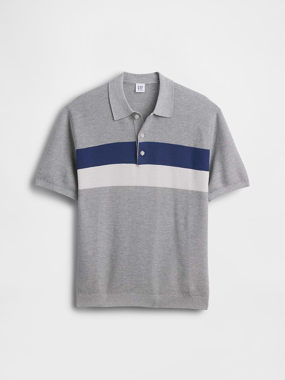 Kids 100% Cotton Relaxed Polo Sweater Shirt