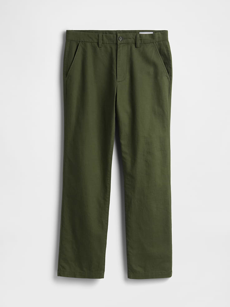 Image number 6 showing, Linen-Cotton Relaxed Straight Trousers