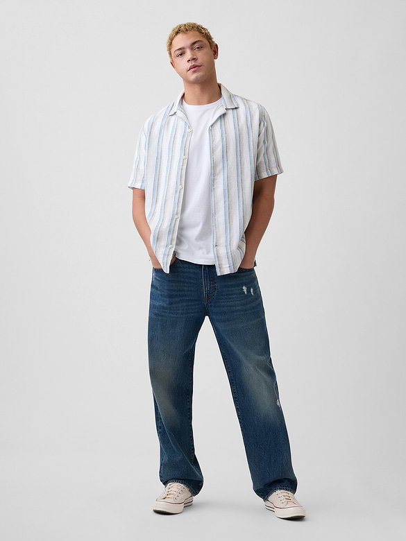 Linen-Blend Vacay Shirt in Standard Fit