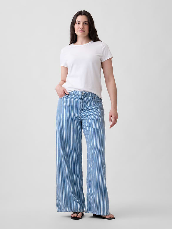 Mid Rise Soft Wide-Leg Jeans