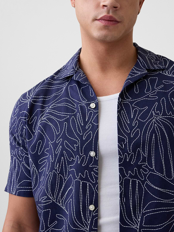 Linen-Blend Vacay Shirt in Standard Fit