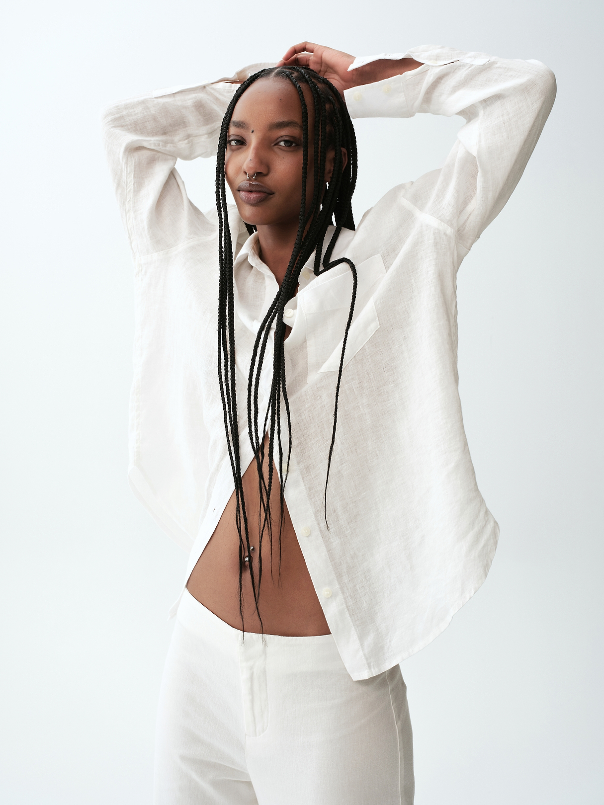 100% Linen Oversized Shirt | Gap