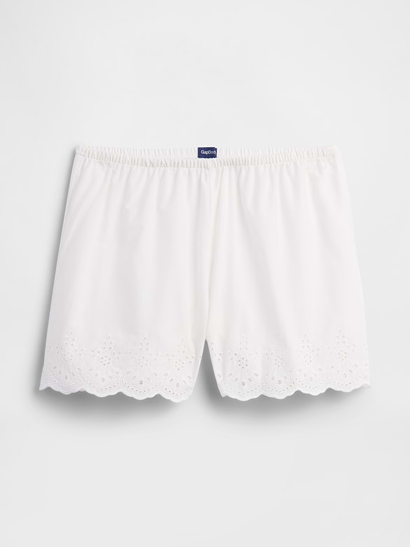 Poplin Eyelet PJ Shorts