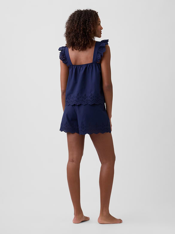 Poplin Eyelet PJ Shorts