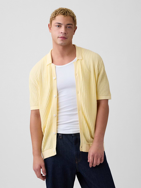 Textured Sweater Vacay Shirt
