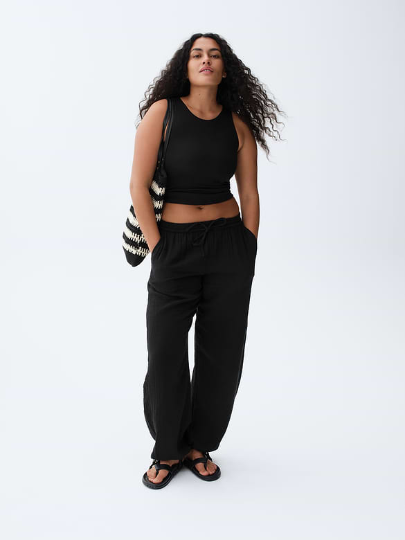 Heavyweight Rib Halter Tank Top