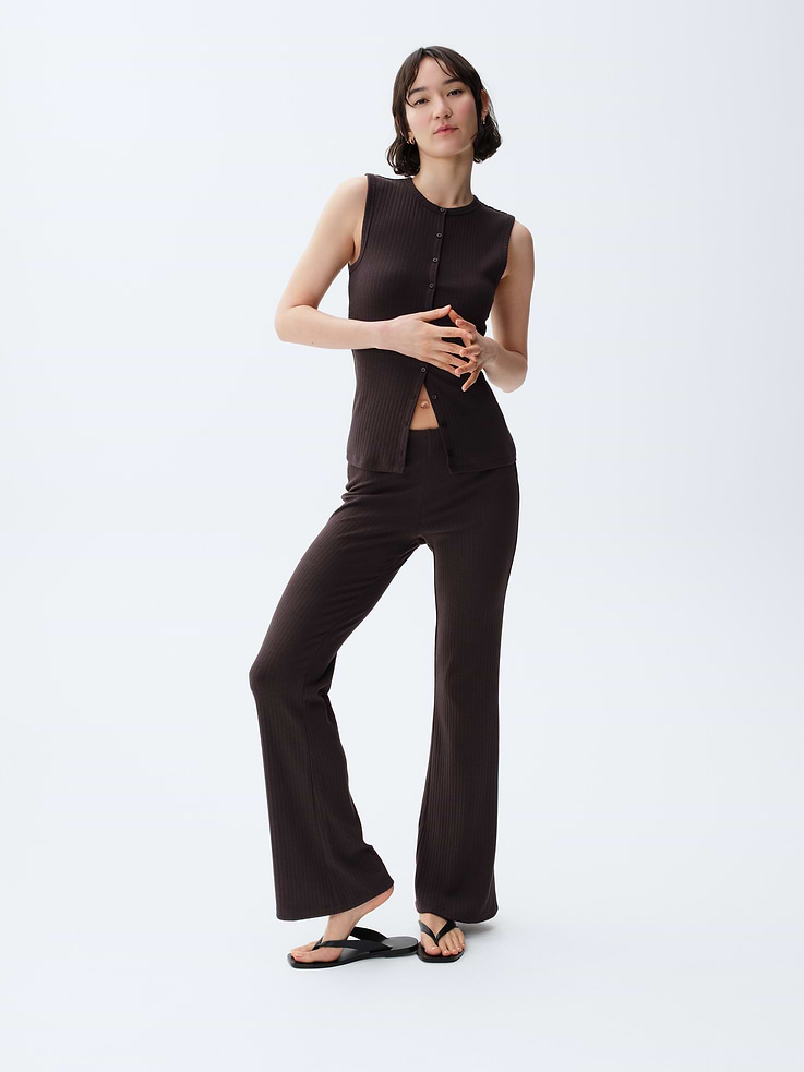 Image number 6 showing, Modern Wide Rib Button-Front Top