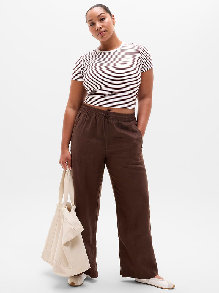 Image number 5 showing, Retreat Linen High Rise Wide Leg Pant