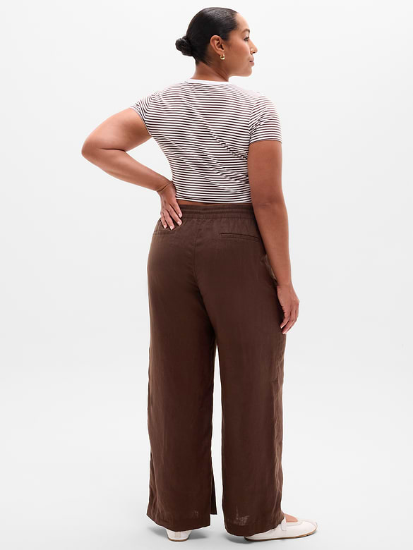 Retreat Linen High Rise Wide Leg Pant