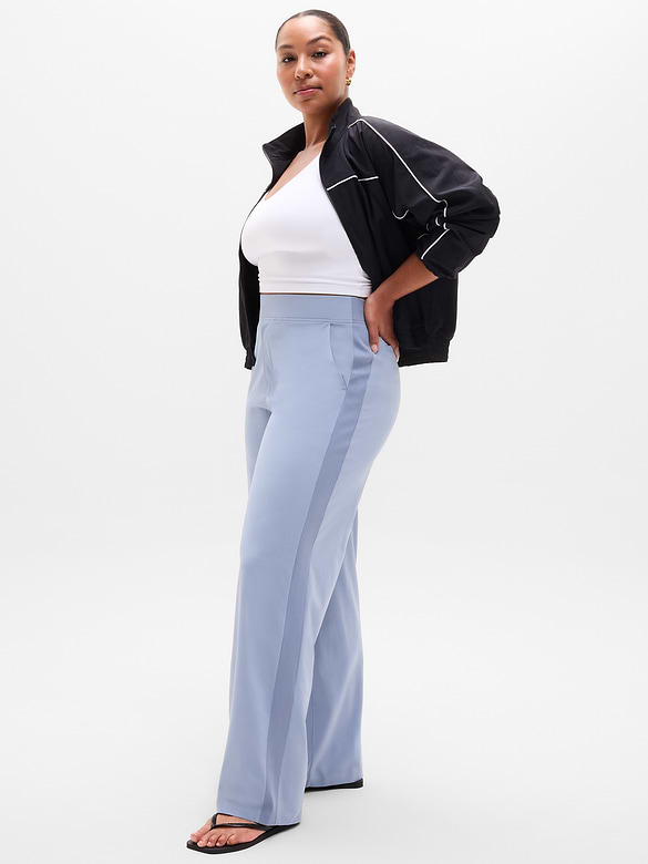 Brooklyn Mid Rise Wide Leg Pant