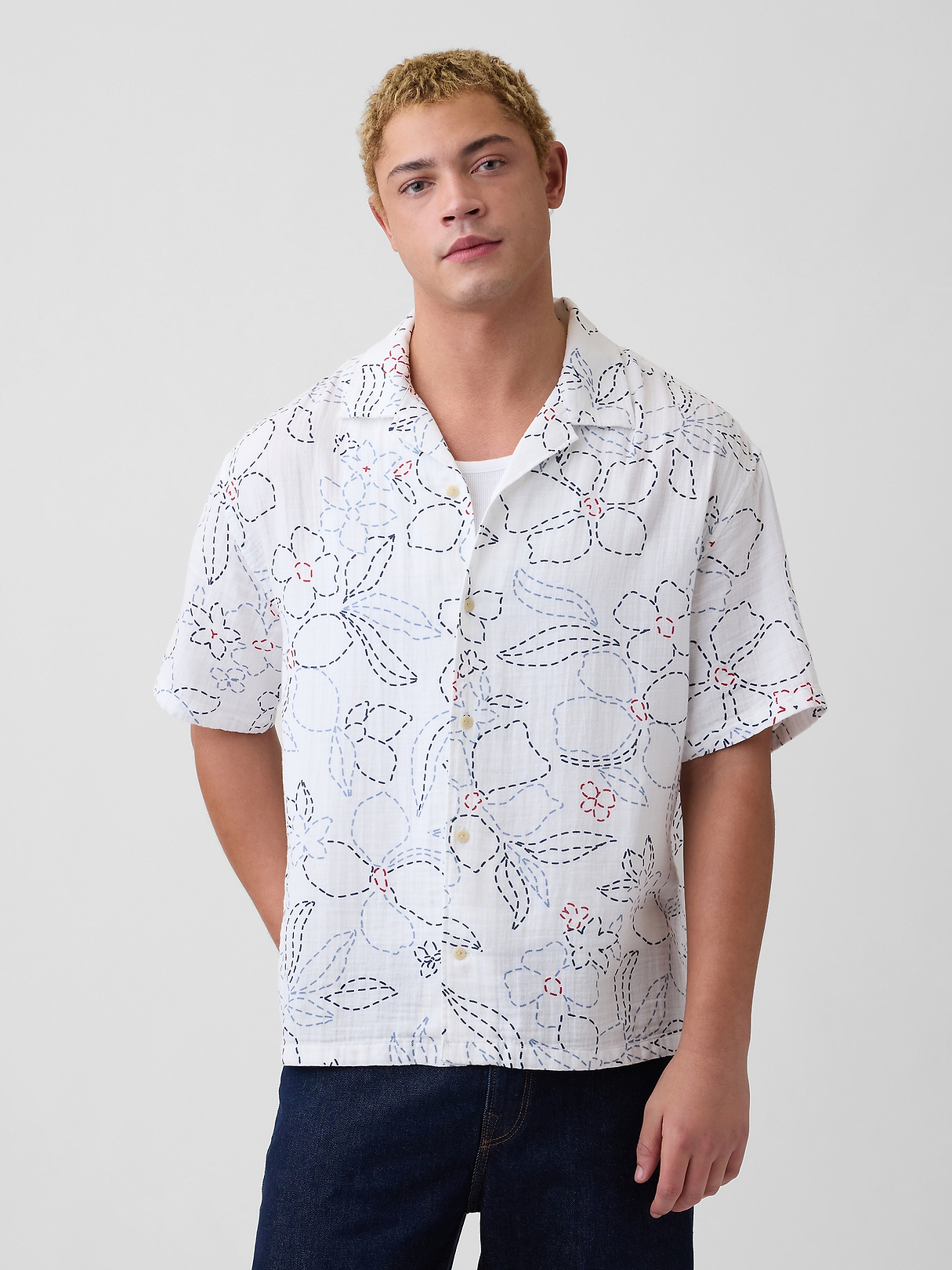 Gauze Vacay Shirt in Boxy Fit | Gap Factory