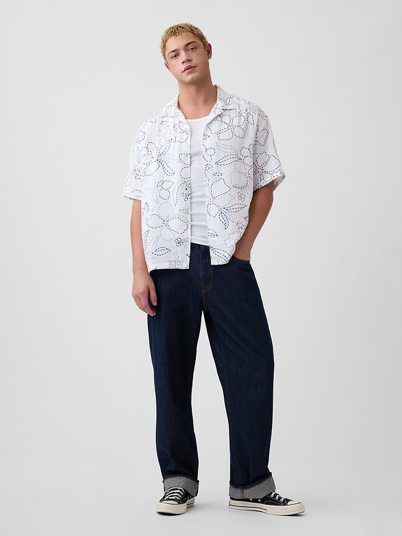 Gauze Vacay Shirt in Boxy Fit