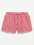 L'image numéro 2 présente Short en mélange de lin à motif pour fille