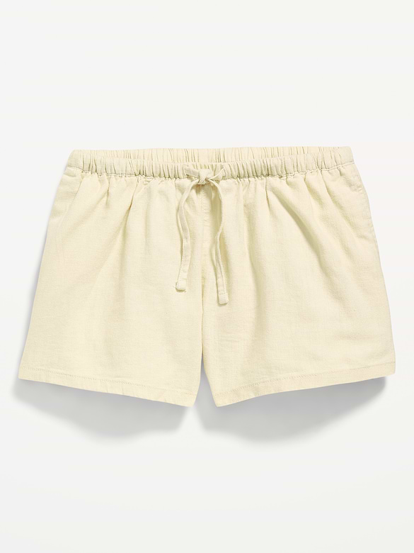 Short en mélange de lin pour fille