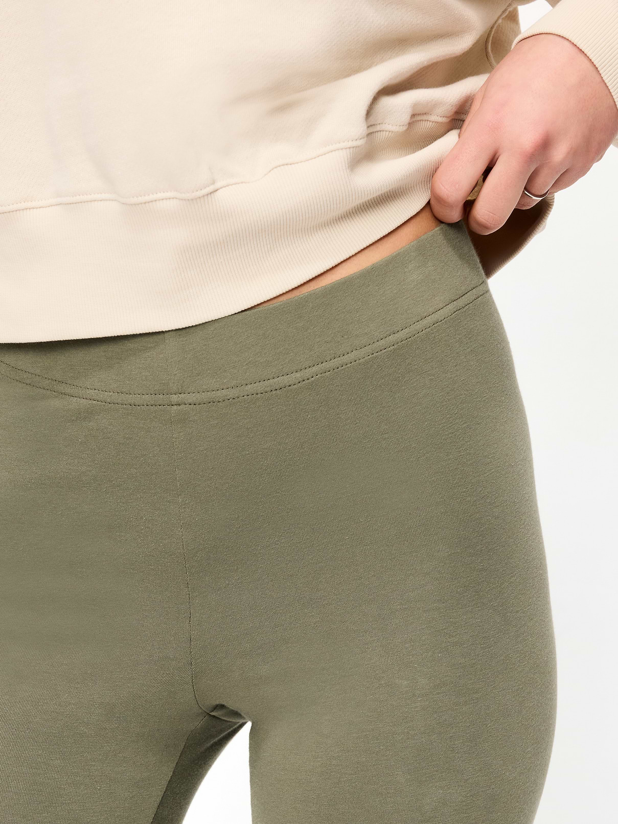 Image number 4 showing, High-Waisted Jersey Fashion Layering Leggings