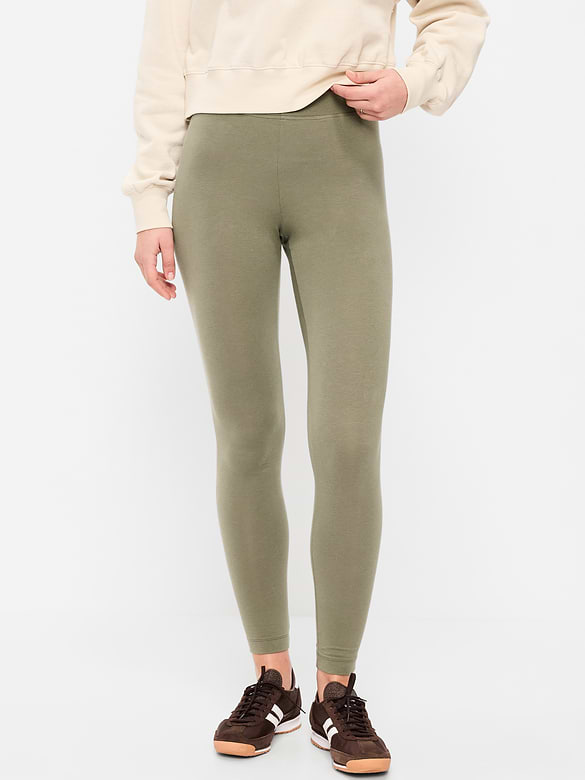 High-Waisted Jersey Fashion Layering Leggings
