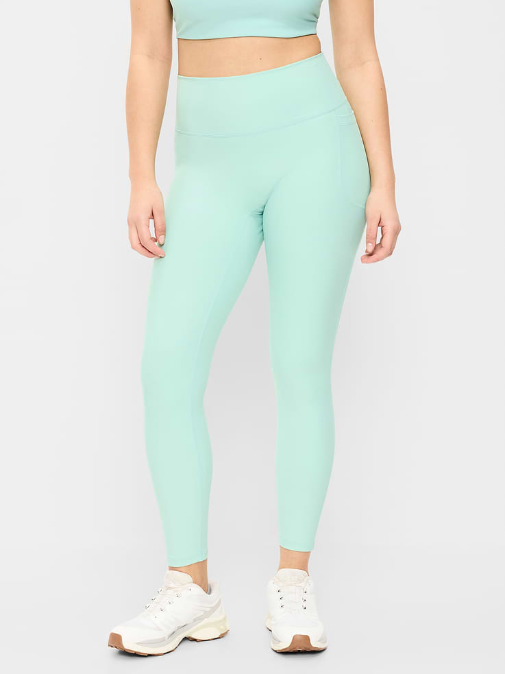 L'image numéro 5 présente Legging PowerSoft sans limites à poche à taille très haute, longueur 7/8 – Sans couture avant
