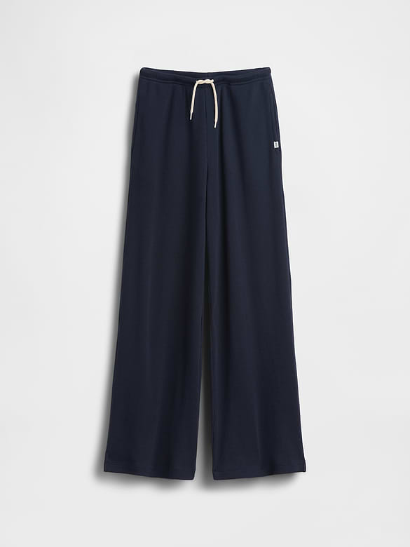 Kids Waffle Relaxed Easy Wide-Leg Pants