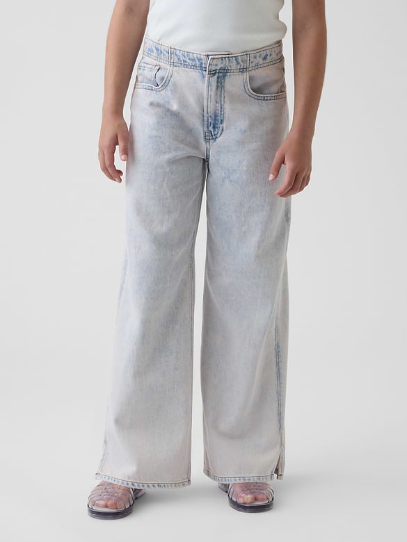 Kids Low Rise Stride Wide-Leg Jeans