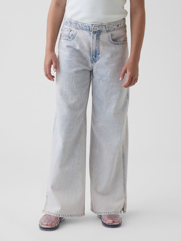 Image number 3 showing, Kids Low Rise Stride Wide-Leg Jeans