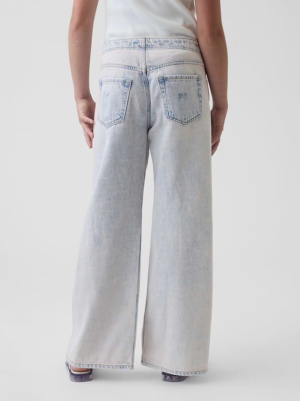 Kids Low Rise Stride Wide-Leg Jeans
