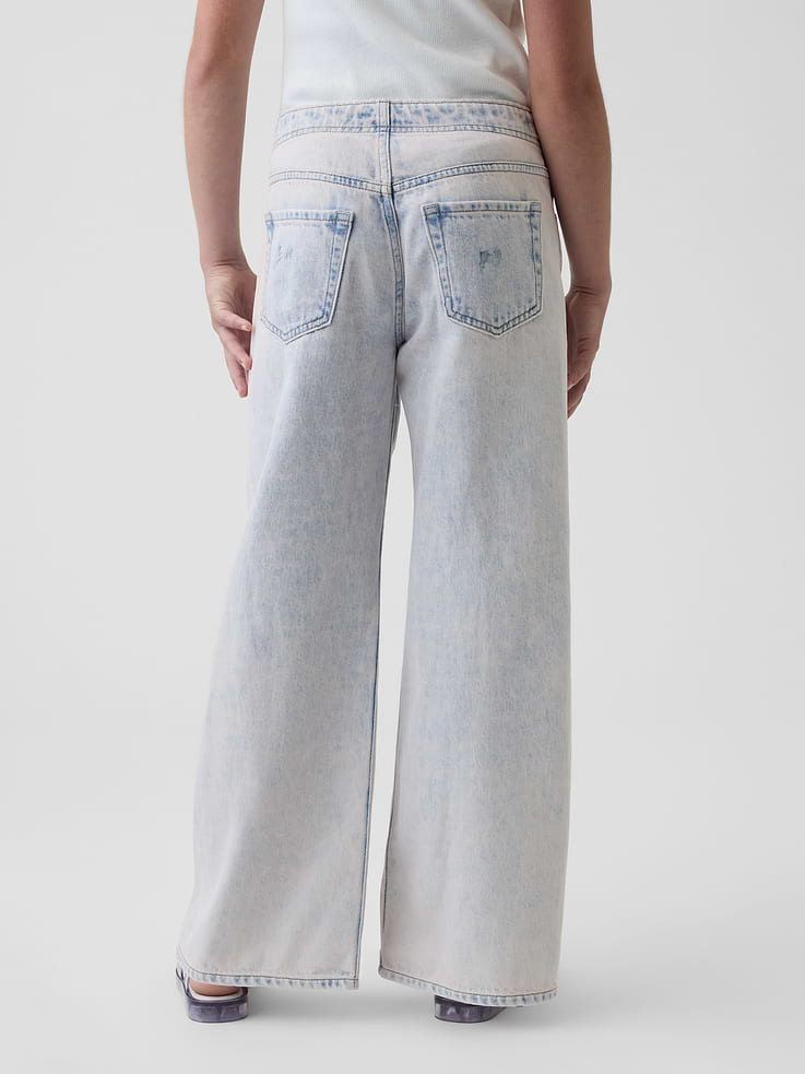Image number 4 showing, Kids Low Rise Stride Wide-Leg Jeans