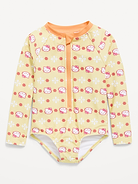 Image number 1 showing, Hello Kitty® Zip-Front Rashguard One-Piece Swimsuit for Toddler Girls