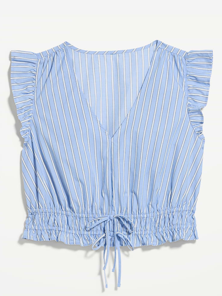 Image number 9 showing, Flutter-Sleeve Poplin Top