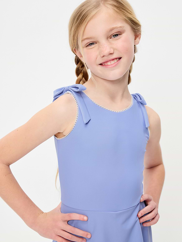 PowerSoft Sleeveless Tie-Strap Athletic Dress for Girls