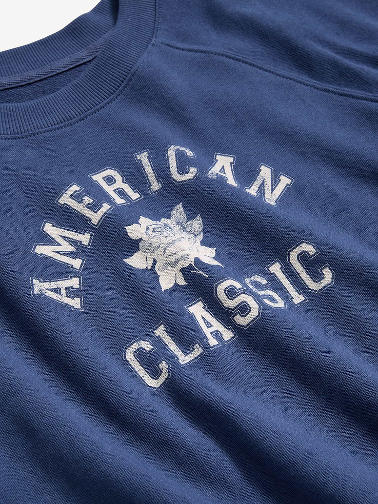 Image number 5 showing, Short-Sleeve Cropped Raglan Sweatshirt