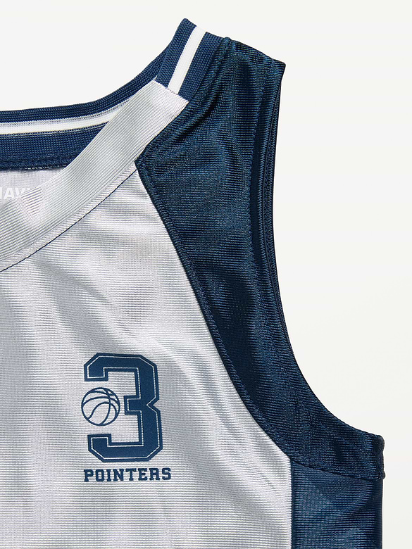 Camisole de basketball surdimensionnée à imprimé pour tout-petit