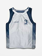 Image 2 of 3, Oversized Graphic Basketball Tank Top for Toddler Boys