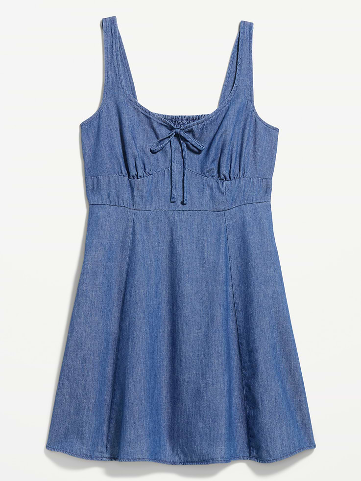 Image number 6 showing, Fit & Flare Denim Mini Dress
