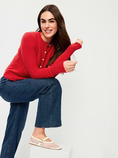 Image number 3 showing, SoSoft Cropped Crew-Neck Cardigan