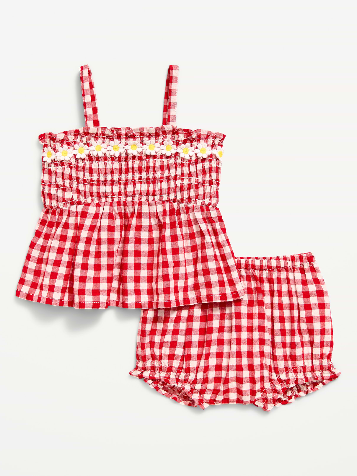 Image number 1 showing, Sleeveless Smocked Peplum Top and Shorts Set for Baby