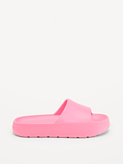 Image number 3 showing, Platform Slide Sandals for Girls (Partially Plant-Based)