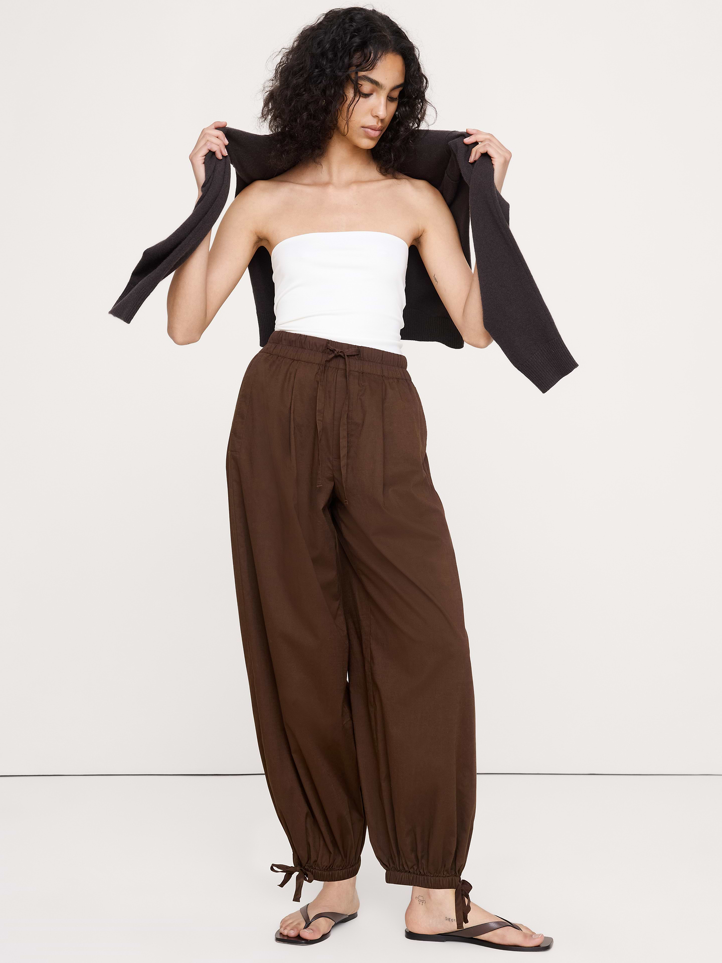 Image number 1 showing, Lightweight Cotton Balloon Pant