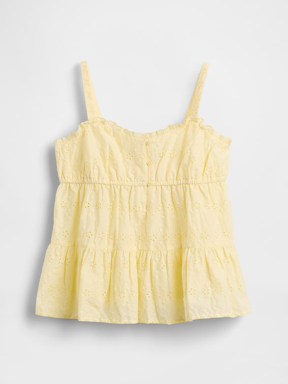 Kids Tiered Eyelet Tank Top