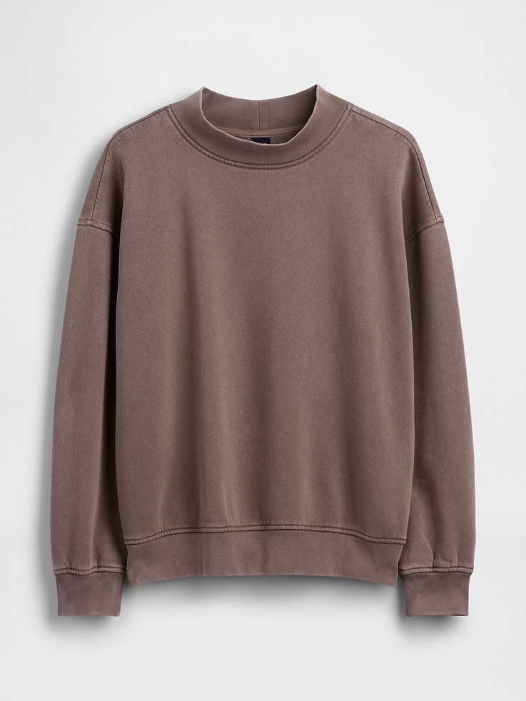 Image number 5 showing, VintageSoft Oversized Mockneck Tunic Sweatshirt