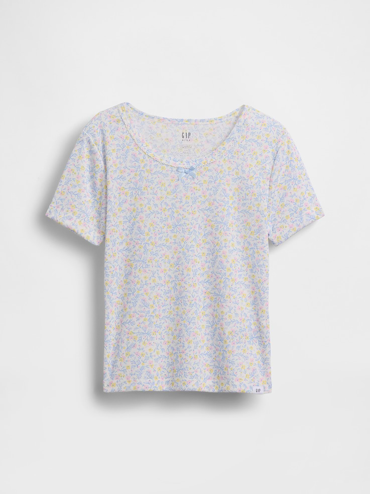 Image number 2 showing, Kids Recycled Pointelle PJ T-Shirt