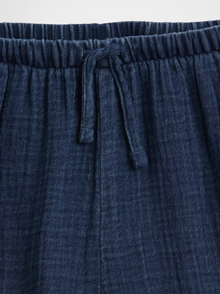 Image number 5 showing, Kids Cotton Gauze Denim Easy Ruffle Shorts