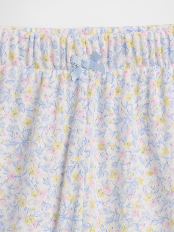 Kids Recycled Pointelle PJ Shorts