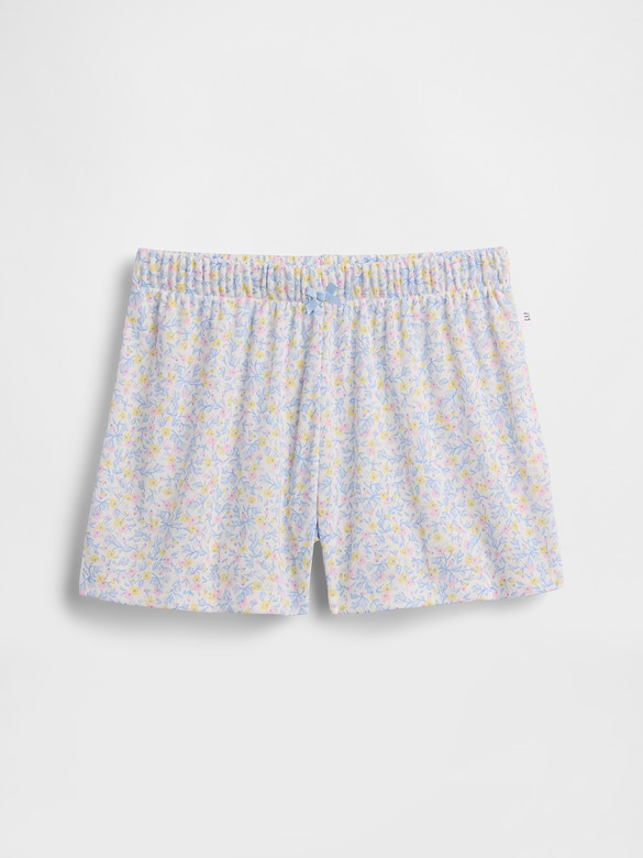 Kids Recycled Pointelle PJ Shorts